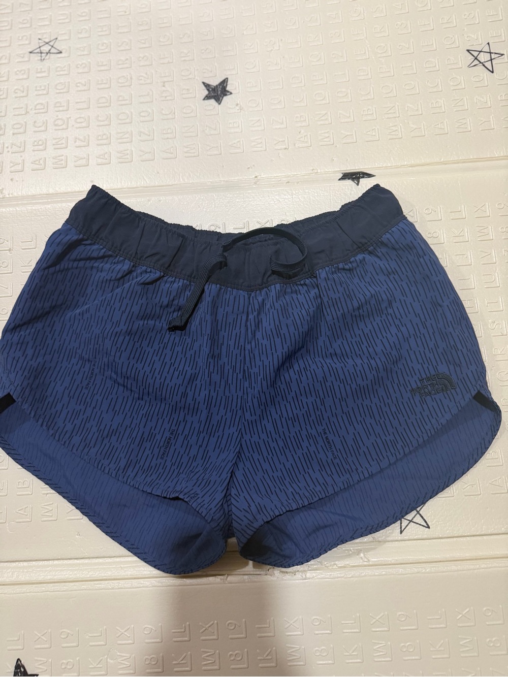 The North Face Women's Navy Patterned Athletic Shorts